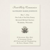 Elegant Erste Heilige Kommunion Erinnerung an Heil (Rückseite)