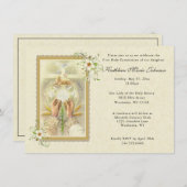 Elegant Erste Kommunion Einladungen (Vorne/Hinten)