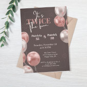 Elegant Es ist zweimal der Spaß gemeinsamen Geburt Einladung