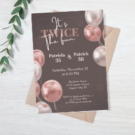 Elegant Es ist zweimal der Spaß gemeinsamen Geburt Einladung