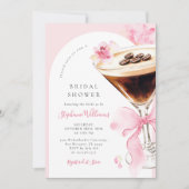 Elegant Espresso Martini Bridal Shower Invitation Einladung (Vorderseite)