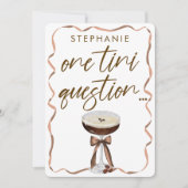 Elegant Espresso Martini Bridesmaid Vorschlagkarte (Vorderseite)