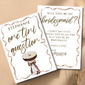 Elegant Espresso Martini Bridesmaid Vorschlagkarte