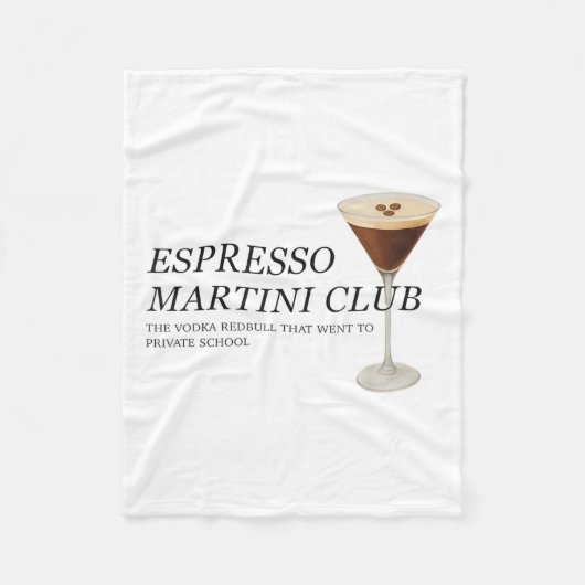 Elegant Espresso Martini Funny Quote Fleecedecke (Vorderseite)