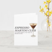Elegant Espresso Martini Funny Quote Karte (Gelbe Blume)