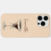 Elegant Espresso Martini Script Personalisierter N Case-Mate iPhone Hülle (Rückseite (Horizontal))