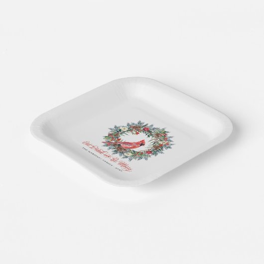 Elegant Essen Drink und sei frohe Weihnachten Part Pappteller (Gewinkelt)