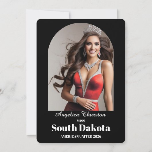 Elegant Essentials Pageant Autograph Card Einladung (Vorderseite)
