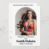 Elegant Essentials Pageant Autograph Card Einladung (Vorne/Hinten)