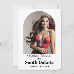 Elegant Essentials Pageant Autograph Card Einladung