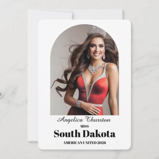 Elegant Essentials Pageant Autograph Card Einladung (Vorderseite)