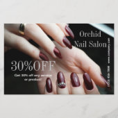 Elegant Esthetician WELLNESS-CENTER Nail Salon Pri Flyer (Vorne)