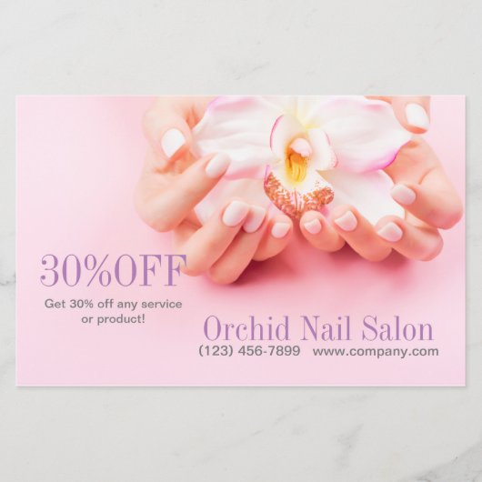 Elegant Esthetician WELLNESS-CENTER Nail Salon Pri Flyer (Vorne)