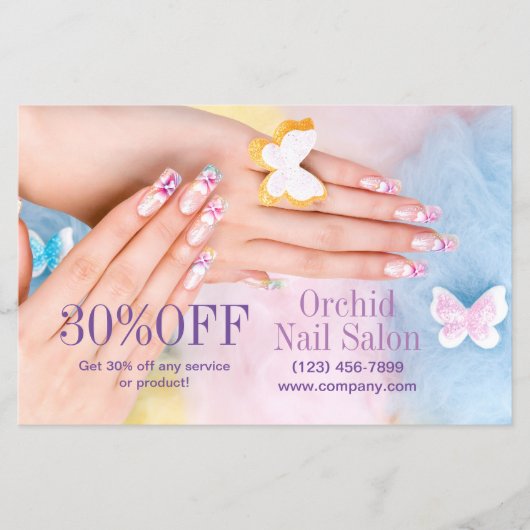 Elegant Esthetician WELLNESS-CENTER Nail Salon Pri Flyer (Vorne)