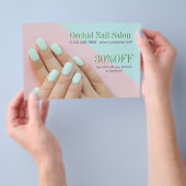 Elegant Esthetician WELLNESS-CENTER Nail Salon Pri Flyer (Handgriff)