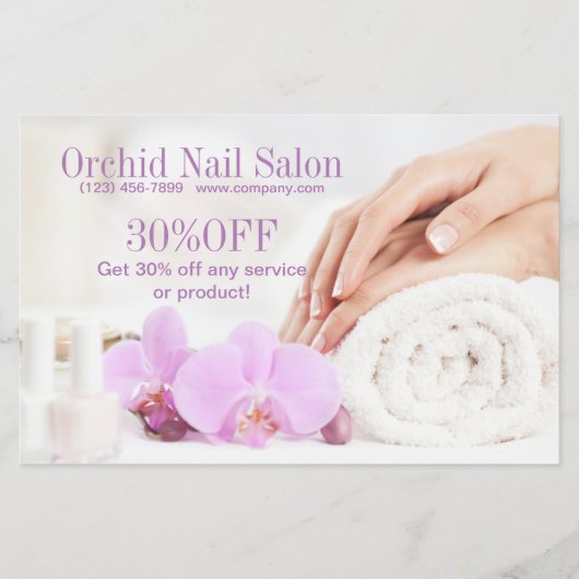 Elegant Esthetician WELLNESS-CENTER Nail Salon Pri Flyer (Vorne)