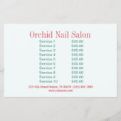 Elegant Esthetician WELLNESS-CENTER Nail Salon Pri Flyer (Hinten)