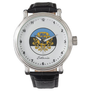 Elegant Estonia Watch & estnische Flagge Armbanduhr