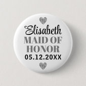 Élégant et Simple Pour Demoiselle D'Honneur Button (Vorderseite)