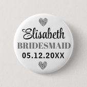 Élégant et Simple Pour Demoiselle D'Honneur Button (Vorderseite)