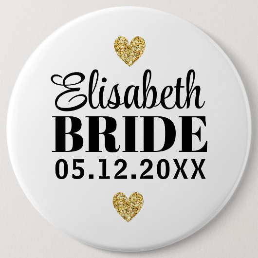 Élégant et Simple Pour Demoiselle D'Honneur Button (Vorderseite)