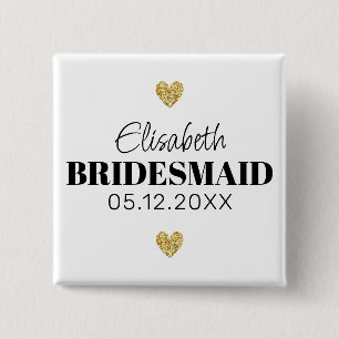 Élégant et Simple Pour Demoiselle D'Honneur Button