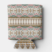 Elegant Ethnic Floral Boho Border Dosenkühler (Rückseite)