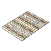 Elegant Ethnic Floral Boho Border Notizblock (Linke Seite)