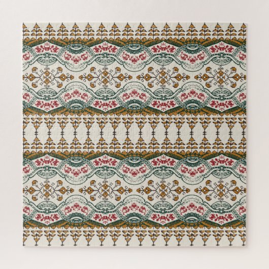 Elegant Ethnic Floral Boho Border Puzzle (Vertikal)