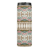 Elegant Ethnic Floral Boho Border Thermosbecher (Rückseite)
