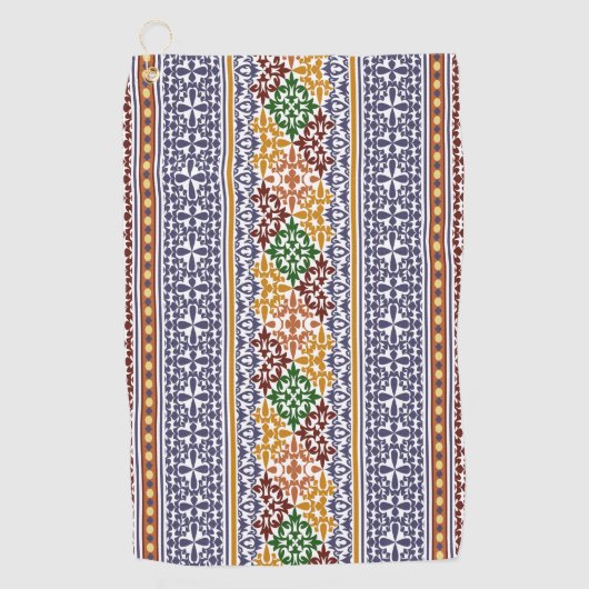 elegant ethnic pattern golfhandtuch (Vorderseite)