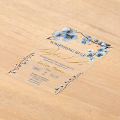 Elegant etwas Blau bevor ich Brautparty mache Acryleinladungen (Ablage )