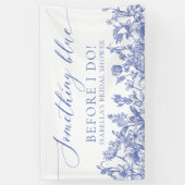 Elegant etwas Blau bevor ich Brautparty mache Banner (Vertikal)