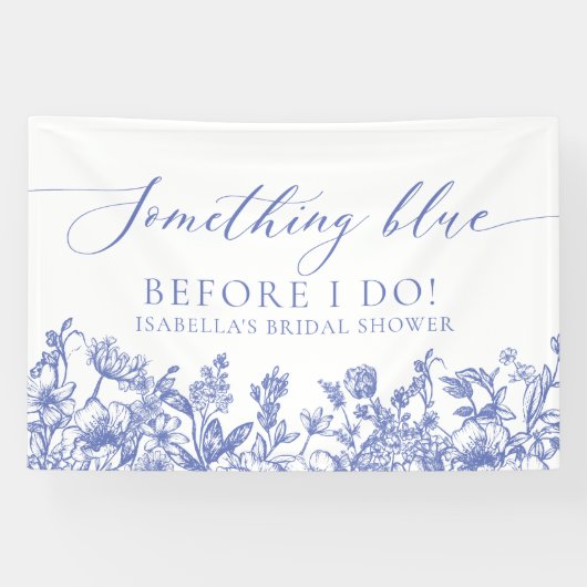 Elegant etwas Blau bevor ich Brautparty mache Banner (Horizontal)