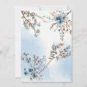 Elegant etwas Blau bevor ich Brautparty mache Einladung (Rückseite)