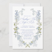 Elegant etwas Blau bevor ich Brautparty mache Einladung (Vorderseite)