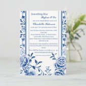 Elegant etwas Blau bevor ich Brautparty mache Einladung (Stehend Vorderseite)