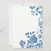 Elegant etwas Blau bevor ich Brautparty mache Einladung (Rückseite)