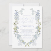 Elegant etwas Blau bevor ich Brautparty mache Einladung (Vorderseite)