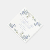 Elegant etwas Blau bevor ich Brautparty mache Serviette (Ecke)