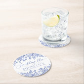 Elegant etwas Blau, bevor ich Brautparty zu tun Runder Pappuntersetzer (Vor Ort)