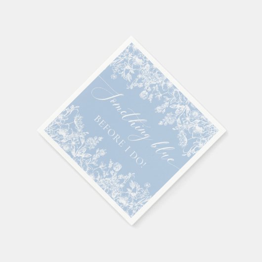 Elegant etwas Blau, bevor ich Brautparty zu tun Serviette (Ecke)