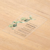 Elegant Eucalyptus 80. Geburtstagsparty Acryleinladungen (Ablage )