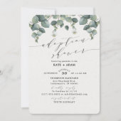 Elegant Eucalyptus Adoption Baby Shower Einladung (Vorderseite)