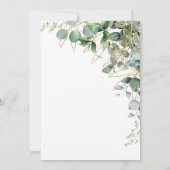 Elegant Eucalyptus Arch Wedding Einladung (Rückseite)