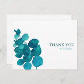 Elegant Eucalyptus Blätter Business Dankeschön Car Postkarte (Vorne/Hinten)