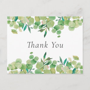 Elegant Eucalyptus Blätter Business Vielen Dank Postkarte