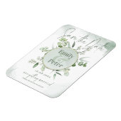 Elegant Eucalyptus Blätter Grüne Hochzeit Rett Magnet (Linke Seite)