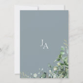 Elegant Eucalyptus Blätter Grünfoliage Hochzeit Einladung (Rückseite)