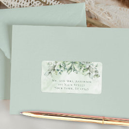 Elegant Eucalyptus Blätter Wedding Address Adressaufkleber